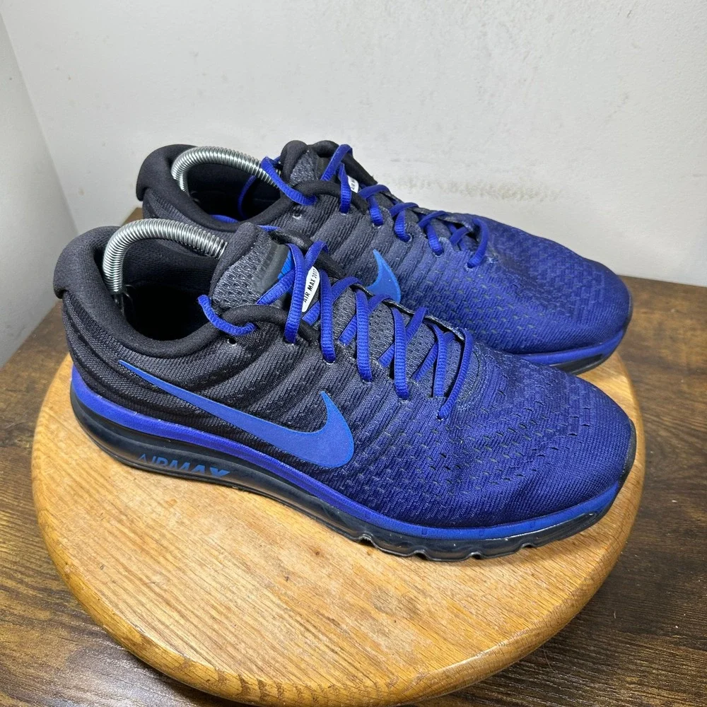 Nike Air Max 2017 Mens Running Shoes Black Deep Royal Blue 849559-401